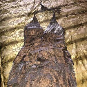 Cache halter cocktail dress